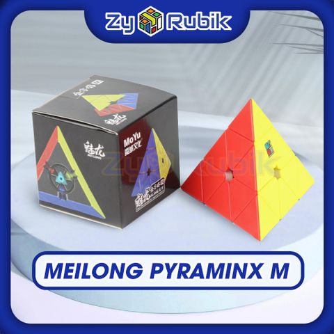  [Rubik biến thế] Rubik Kim Tự Tháp Meilong Pyraminx M Stickerless không viền ( Có nam châm ) - ZyO Rubik 