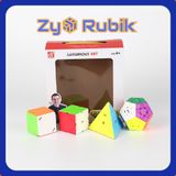  Combo 4 Rubik (Qiming -Pyraminx,Qicheng -Skewb,Qiheng S-Megaminx,Ivy cube) SET 5 QiYi ( Không Viền ) - ZyO Rubik 