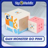  Rubik 3x3x3 GAN Monster Go Cloud Pink (Stickerless hồng) - Đồ Chơi Rubik 3 Tầng - ZyO Rubik 