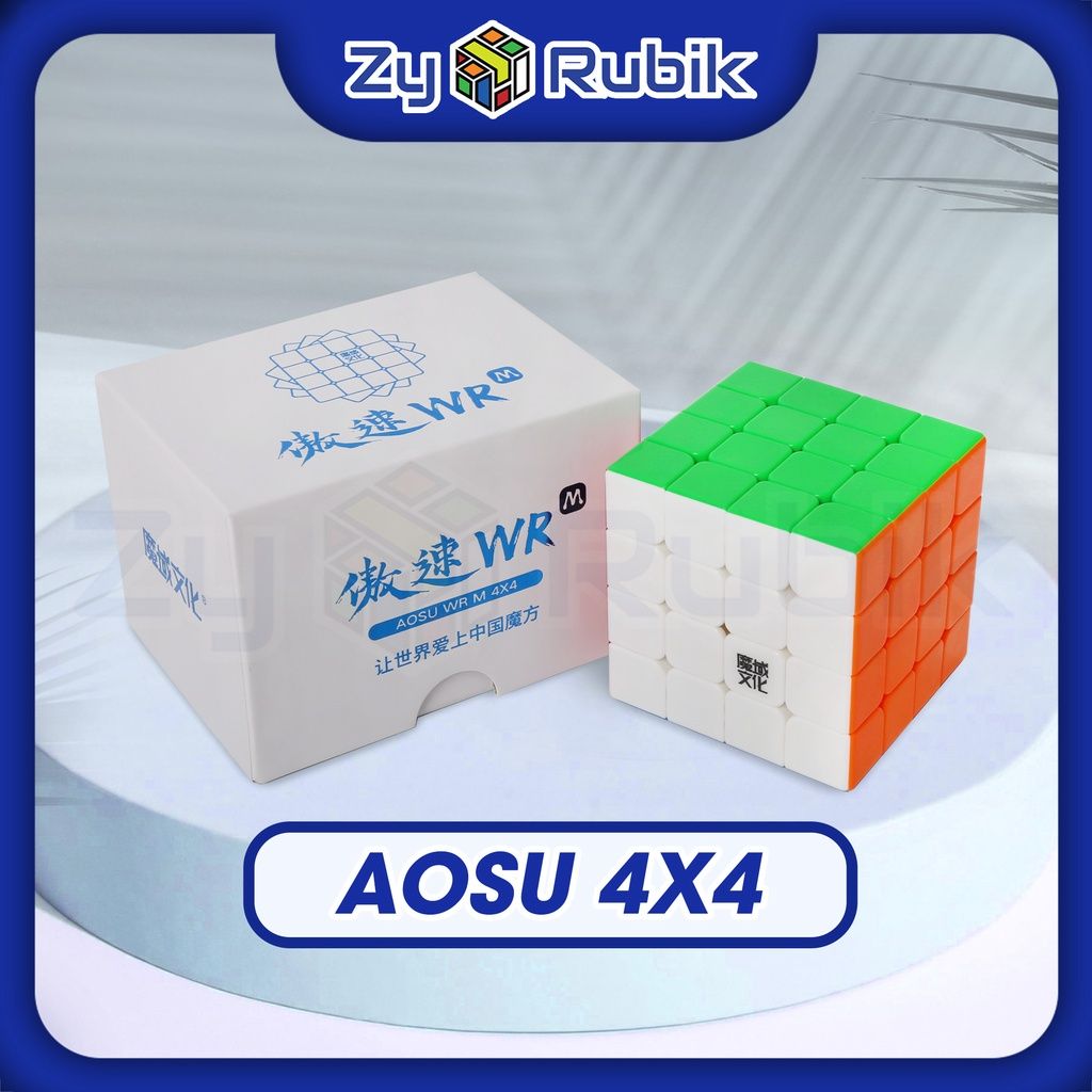  Rubik 4x4 MoYu AoSu WRM 4x4 Không viền Stickerless Có Nam Châm- Đồ Chơi Trí Tuệ 