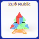  Rubik 3x3 Pyraminx Meilong Stickerless + Đế Qiyi Full màu - ZyO Rubik 