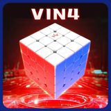  Rubik 4x4 Vin Cube 2 Phiên Bản Glossy/ UV Coated Version Stickerless- Rubic 4 Tầng Stickerless Hãng Vin- Zyo Rubik 