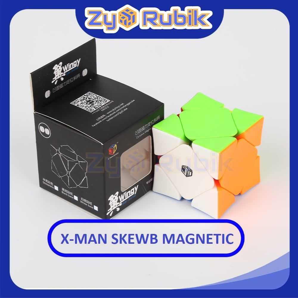  Rubik Biến Thể - Xman Skewb - Đồ Chơi Trí Tuệ - Qiyi Xman Skewb Wingy Stickerless Có Nam Châm - Zyo Rubik 