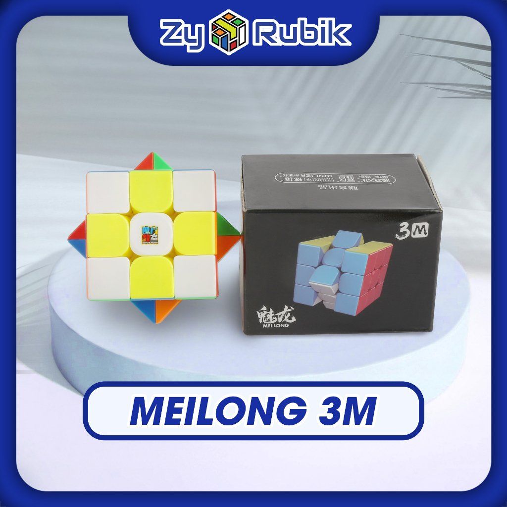  Rubik 3x3 Meilong 3M/ Moyu Meilong 3M Stickerless cao cấp ( Đã được hãng mod nam châm ) - ZyO Rubik 