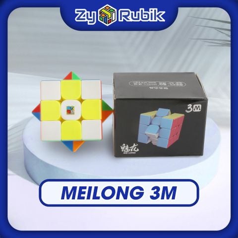  Rubik 3x3 Meilong 3M/ Moyu Meilong 3M Stickerless cao cấp ( Đã được hãng mod nam châm ) - ZyO Rubik 
