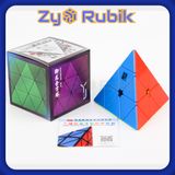  Rubik 3x3 YJ Pyraminx - Đồ Chơi Trí Tuệ Rubic Tam Giác 3 Tầng Stickerless Không Viền Có Nam Châm - Zyo Rubik 