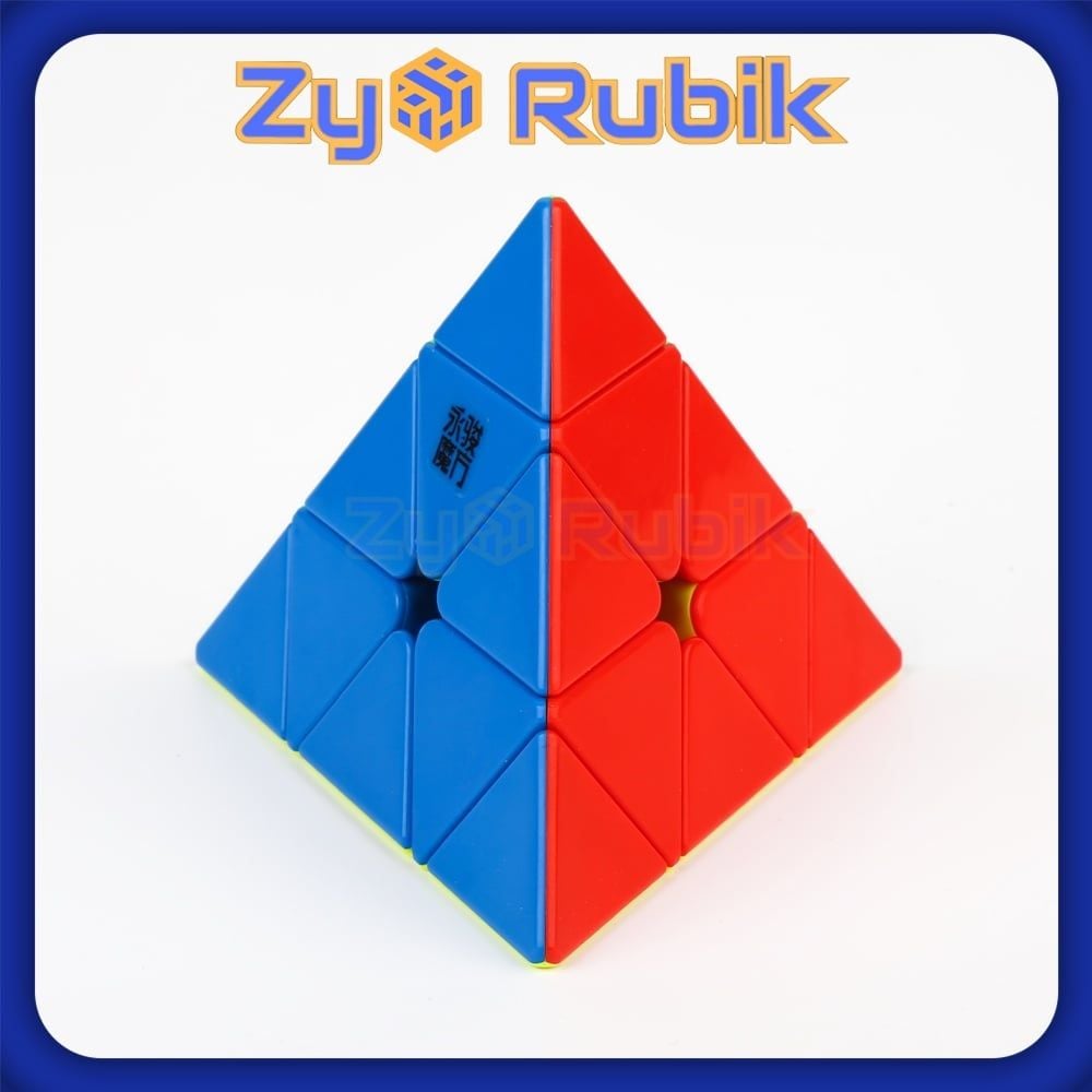  Rubik 3x3 YJ Pyraminx - Đồ Chơi Trí Tuệ Rubic Tam Giác 3 Tầng Stickerless Không Viền Có Nam Châm - Zyo Rubik 