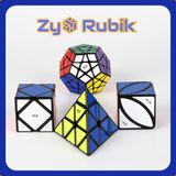  Combo Rubik/ Qiyi Set 3/ Qiyi Skewb, Qiyi Pyraminx, Qiyi Ivy, Qiyi Megaminx ( Viền Đen ) - ZyO Rubik 