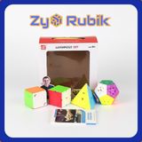  Combo 4 Rubik (Qiming -Pyraminx,Qicheng -Skewb,Qiheng S-Megaminx,Ivy cube) SET 5 QiYi ( Không Viền ) - ZyO Rubik 