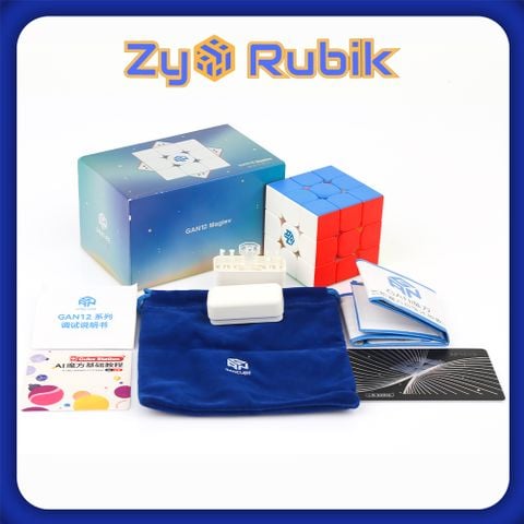  Rubik 3x3 GAN 12 SERIES 3 phiên bản Maglev UV/ Maglev Matte / Gan 12M LEAP Stickerless không viền - ZyO Rubik 