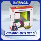  Combo 4 Rubik (Qiming -Pyraminx,Qicheng -Skewb,Qiheng S-Megaminx,Ivy cube) SET 5 QiYi ( Không Viền ) - ZyO Rubik 