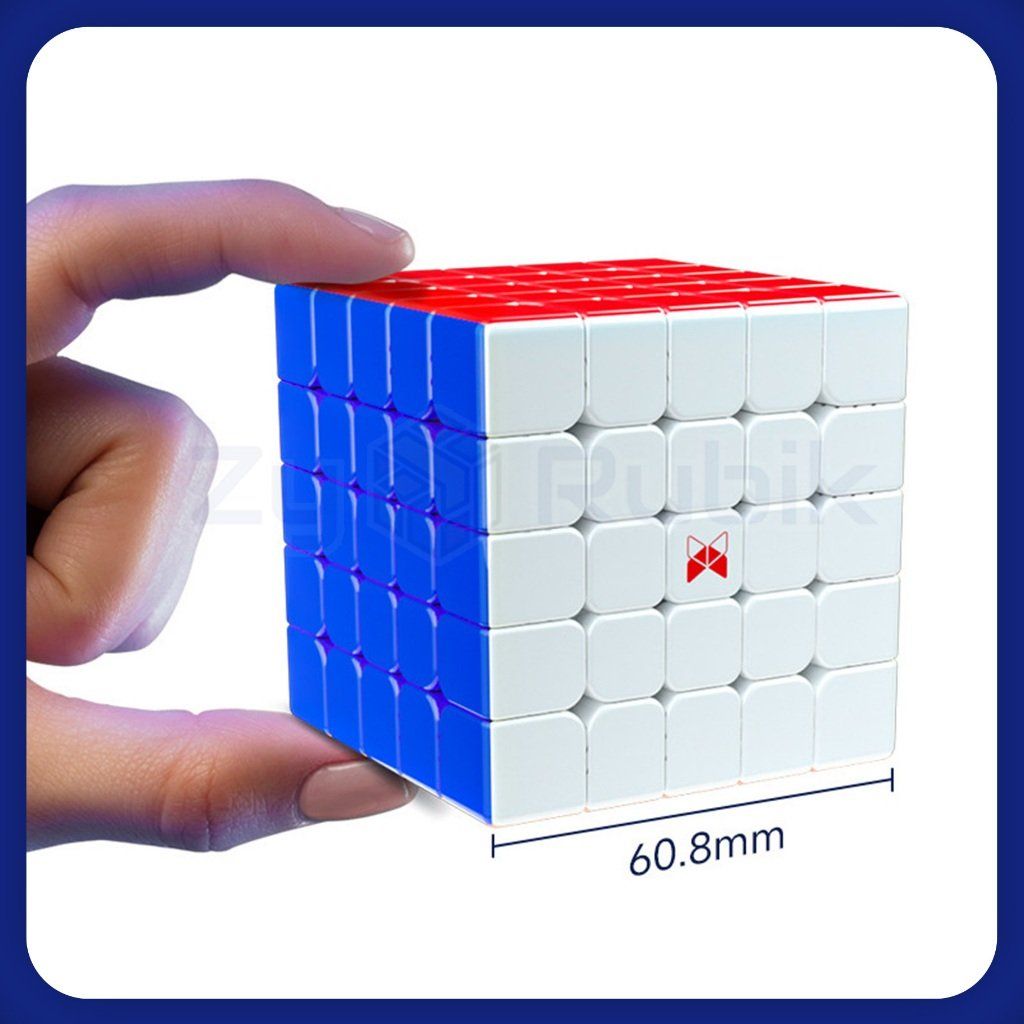  Rubik 2024 5x5 QiYi XMD Hong UV Coated 5x5 Stickerless- Rubic 5 Tầng Có Nam Châm Không Viền- Zyo Rubik 