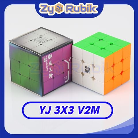  Rubik 3x3 YJ YuLong V2 M Stickerless ( Có Nam Châm ) - Đồ Chơi Rubik 3 Tầng YJ V2M - ZyO Rubik 