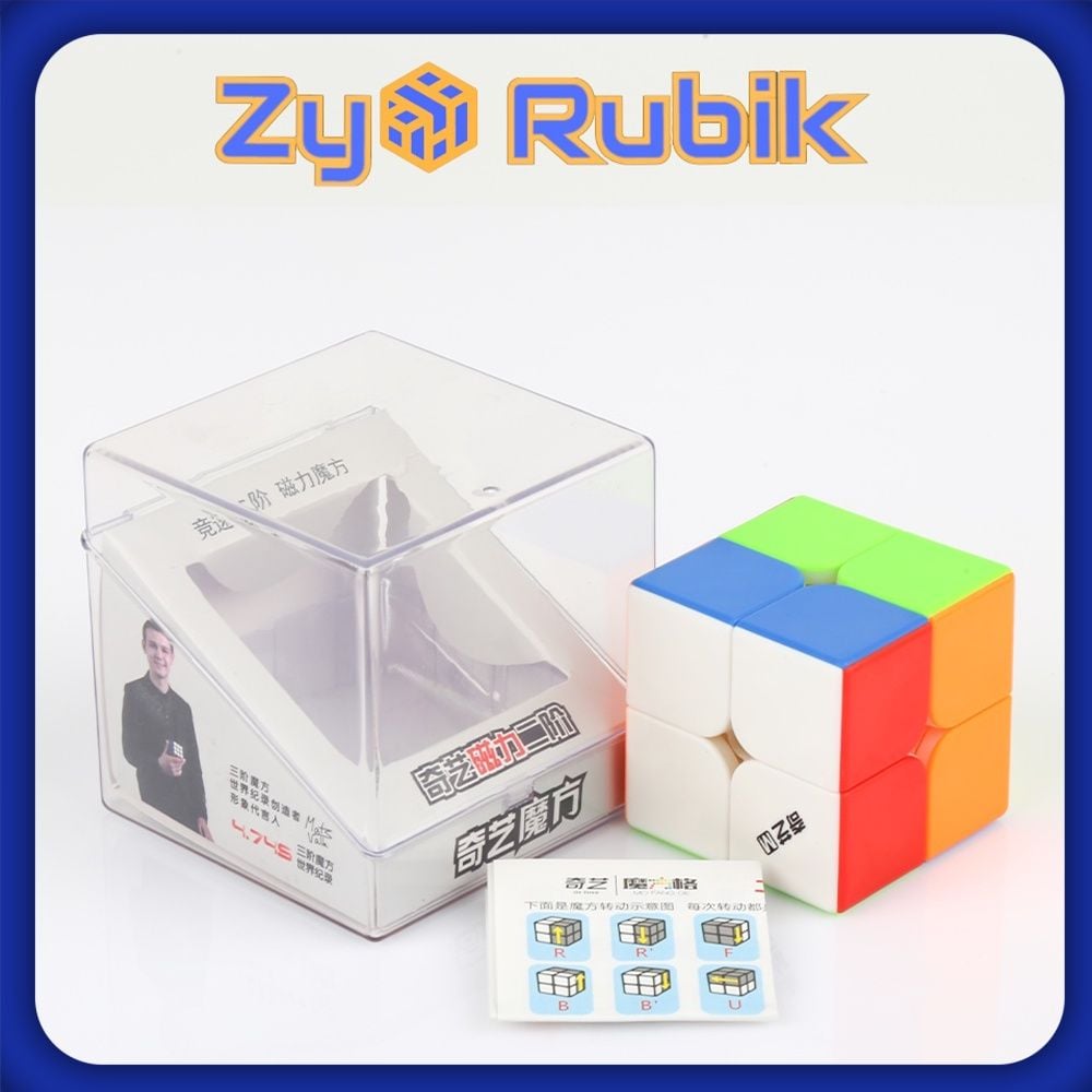  Rubik 2x2 QiYi MS Magnetic 2020 stickerless (Có nam Châm- Hãng Mod M) - ZyO Rubik 