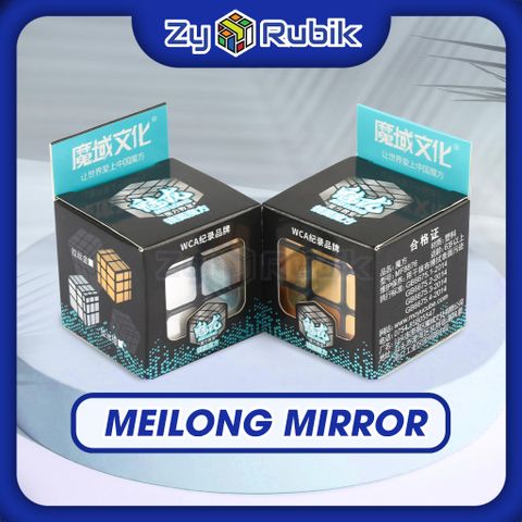  Rubik Gương - Meilong Mirror 3x3 - Đồ Chơi Trí Tuệ Tráng Gương Với 2 Màu Vàng, Bạc - ZyO Rubik 