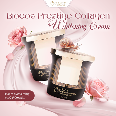  Kem dưỡng trắng mờ thâm nám Biocos Prestige Collagen Whitening Cream 