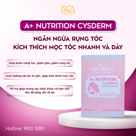  A+ NUTRITION CYSDERM NGĂN NGỪA RỤNG TÓC - KÍCH THÍCH MỌC TÓC NHANH VÀ DÀY 