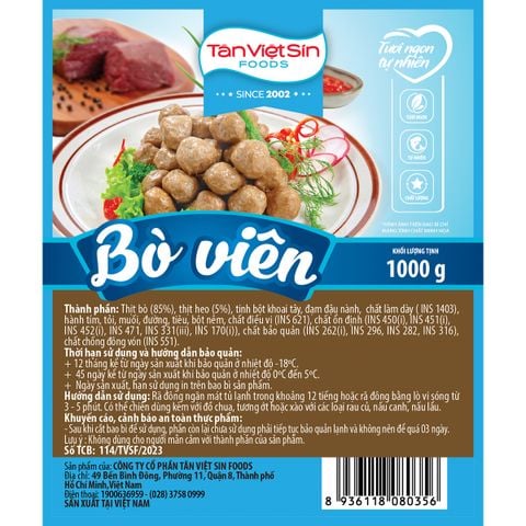  Bò viên Tân Việt Sin 