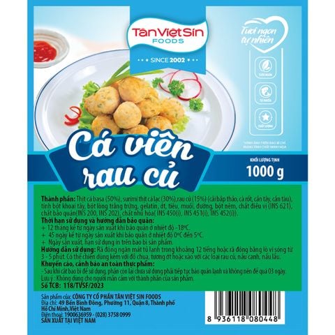  Cá Viên Rau Củ ST 1000g 