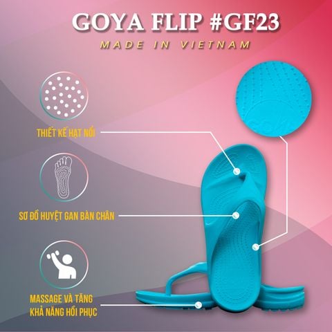  Dép Chạy Bộ GOYA Flip GF23 - Màu Xanh 