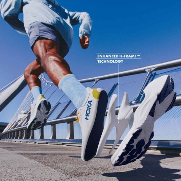  Giày Chạy Bộ Nam Hoka Arahi 8 Wide Road - Black / Skyward Blue 