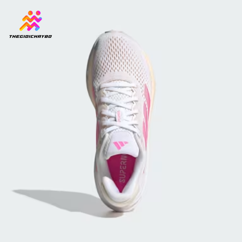  Giày Chạy Bộ Nữ Adidas Supernova Ease - White / Pulse Lime / Pink 