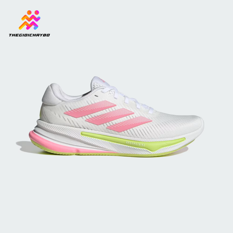  Giày Chạy Bộ Nữ Adidas Supernova Ease - White / Pulse Lime / Pink 