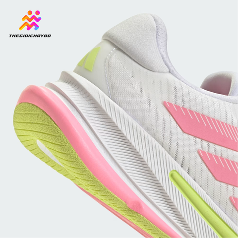  Giày Chạy Bộ Nữ Adidas Supernova Ease - White / Pulse Lime / Pink 