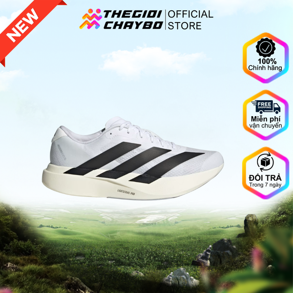  Giày Chạy Bộ Nam Adidas Adizero Evo SL - Cloud White / Core Black 