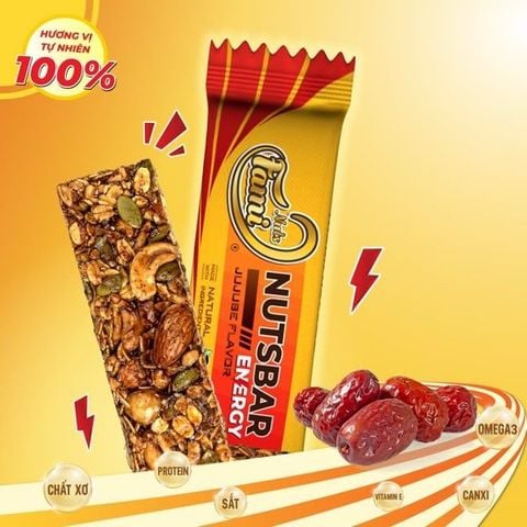  Thanh Hạt Năng Lượng FAMINUTS 40g - Vị Táo Đỏ 