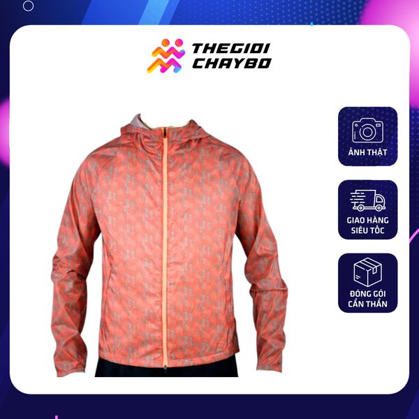  Áo Khoác Chạy Bộ Aspire Một Màu Có Nón APK101 - Đỏ 