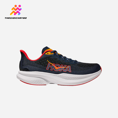  Giày Chạy Bộ Nam Hoka Mach 6 Wide Road - Navy 