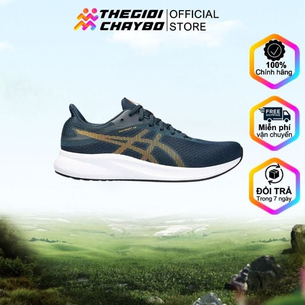  Giày Chạy Bộ Nam ASICS Patriot 13 FRENCH BLUE/ BRIGHT ORANGE 