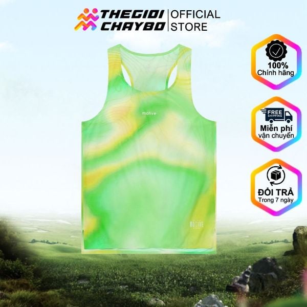  Áo Singlet Chạy Bộ Nữ Motive SLM105 - Xanh 