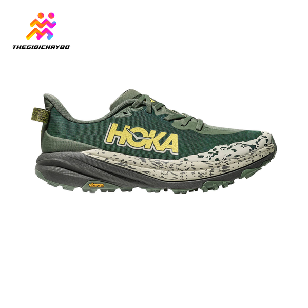  Giày Chạy Bộ Nam Hoka Speedgoat 6 Trail - Fern / Asphalt Grey 