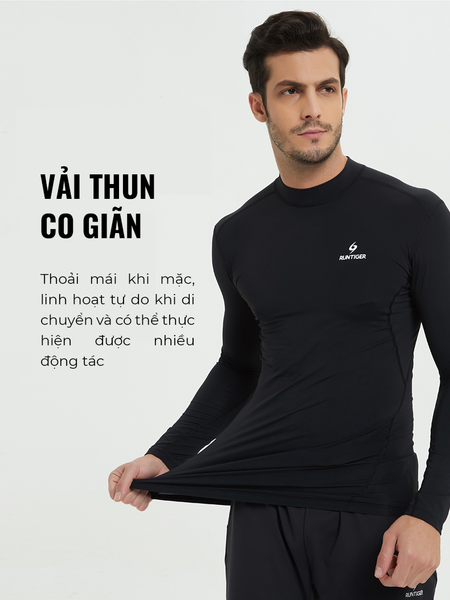  Áo Giữ Nhiệt Nam RunTiger WM-4486 - Màu Đen 