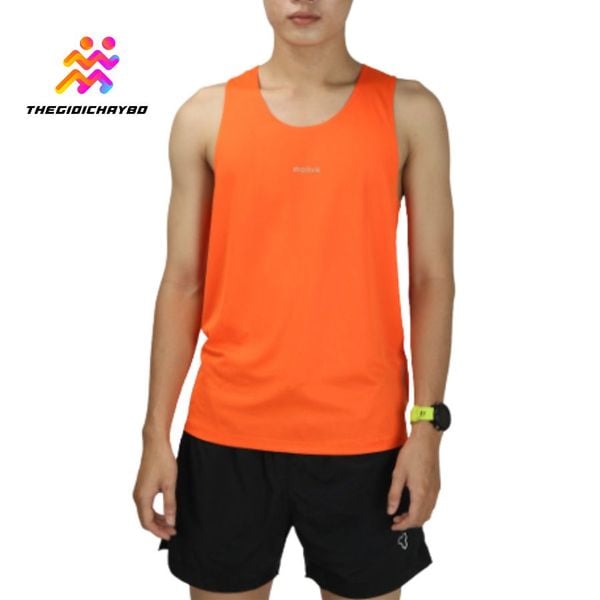  Áo Chạy Bộ Singlet Nam Motive SLM102 - Màu Cam 