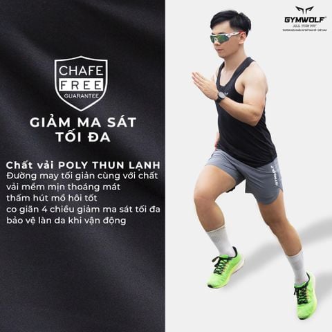  Áo Ba Lỗ Thể Thao Thương Hiệu Gymwolf  - Màu Navy 