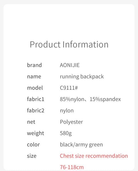  Vest Nước Chạy Bộ Aonijie C9111 Dung Tích 30L - Xanh 