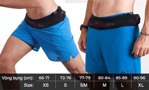  Quần Short Chạy Bộ Nam T8 Sherpa Shorts - Camo Blue 