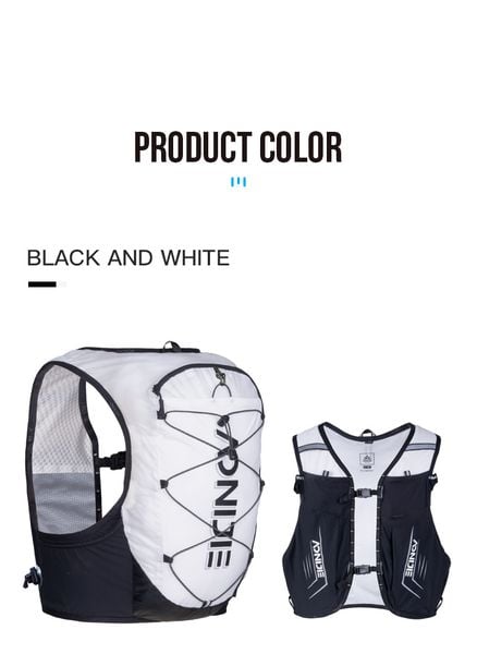  Vest Nước Chạy Bộ Aonijie C9108S - Đen Trắng 