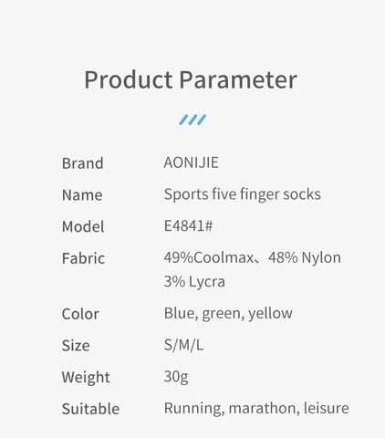  Vớ Xỏ Ngón Cổ Thuyền Aonijie E4841 - Blue 