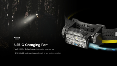  Đèn Pin Đội Đầu Nitecore HC60 UHE 1600 Lumens, Tầm Chiếu 157m - Black/Yellow 