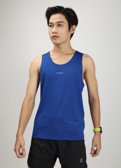  Áo Chạy Bộ Singlet Nam Motive SLM102 - Màu Xanh Dương 