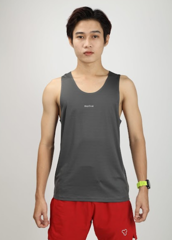 Áo Chạy Bộ Singlet Nam Motive SLM102 - Màu Đen 