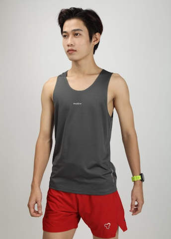  Áo Chạy Bộ Singlet Nam Motive SLM102 - Màu Đen 