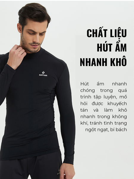  Áo Giữ Nhiệt Nam RunTiger WM-4486 - Màu Đen 