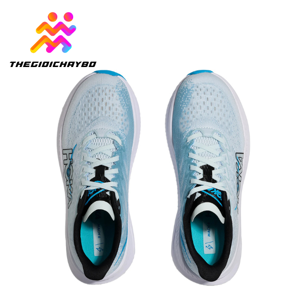  Giày Chạy Bộ Nữ Hoka Mach 6 Wide Road - Tundra Blue / Raindrop 