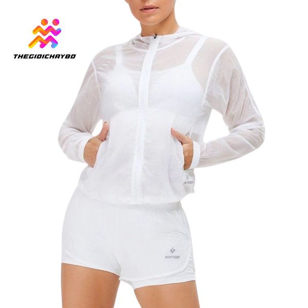  Áo Khoác Chạy Bộ Nữ RunTiger 5906B - Màu Trắng 