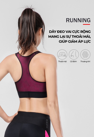  Áo Bra Nữ RunTiger 5328 - Màu Hồng 
